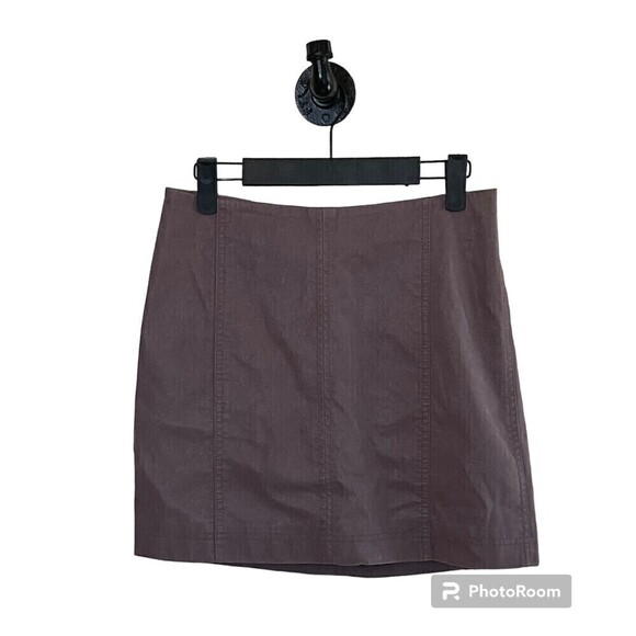 Free People Mauve Pencil Mini Skirt Size 4 Vegan Suede Leather Academia U3 - Picture 1 of 12